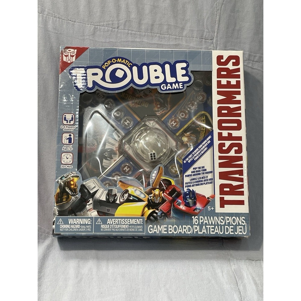 NEW‎ Transformers - Pop-O-Matic - Trouble Board Game - Pop & Race To The End!